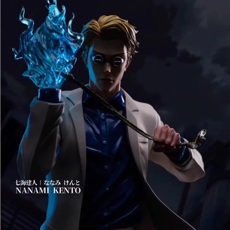 Jujutsu Kaisen Nanami Kento Figure 28cm PVC Statue Anime GK Collection Model Toy With Cursed Energy Effect Base Decorative Gift