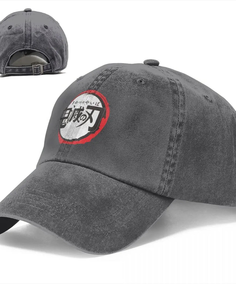 Demon Slayer Anime Baseball Caps Fashion Distressed Washed Snapback Cap Men Women Outdoor Activities Caps Hat
