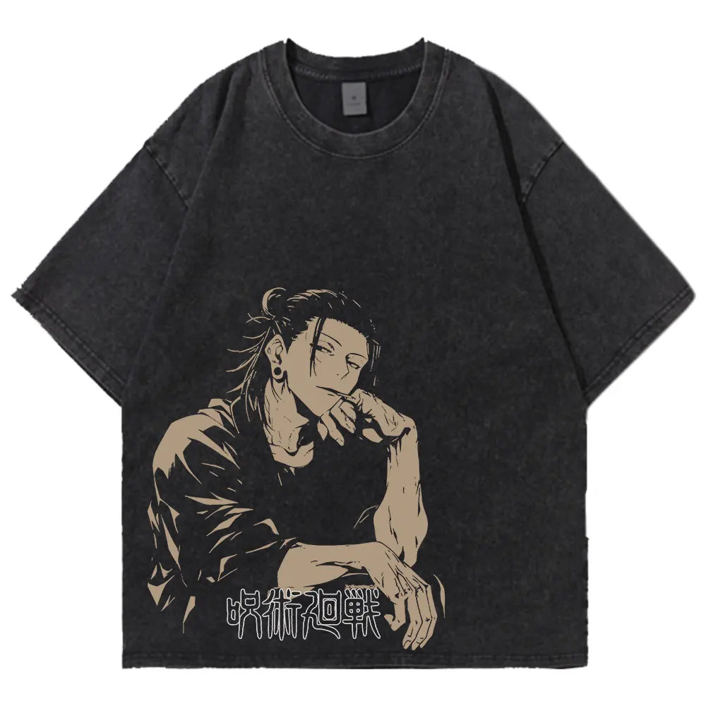 Jujutsu Kaisen Geto Suguru Vintage T-Shirt – Unisex Anime Cotton Tee