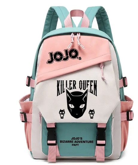 Kujō Jōtarō Anime JoJo's Bizarre Adventure Backpack Student School Bag Canvas Teens Outdoor Travel Backpack Fashion Gift