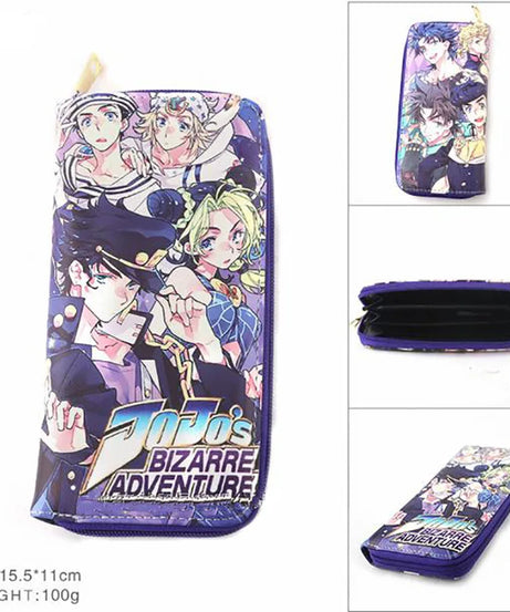 JoJo’s Bizarre Adventure Wallet – Jotaro Kujo Khaki Bifold & Coin Purse