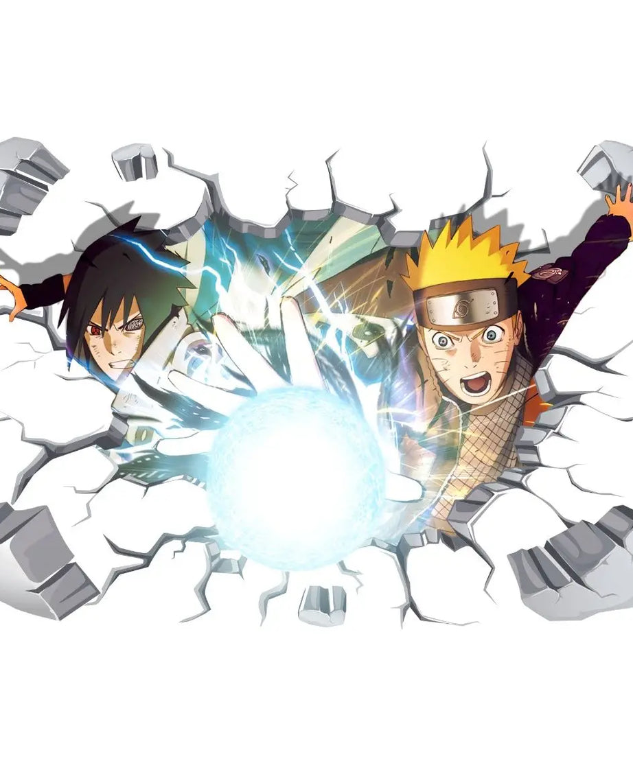 Naruto Wall Stickers, Personalized 3D Three-dimensional Adhesive Wall Stickers, Waterproof Glass Stickers, Decorative Paintings