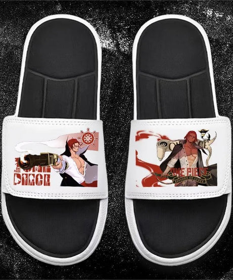 One Piece Anime Luffy Zoro Nami  Pattern New Slippers Men and Women Fashionable Flat Outdoor Comfortable Sandals Gift