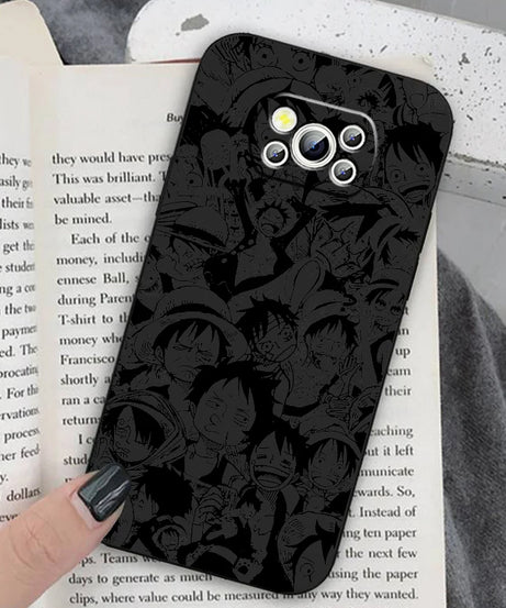 Anime Art One Piece Luffy For Xiaomi Mi Poco F5 F4 F3 X6 X5 X4 X3 M6 M5 M5S M4 M3 C65 Pro GT NFC 5G Black Back Phone Case
