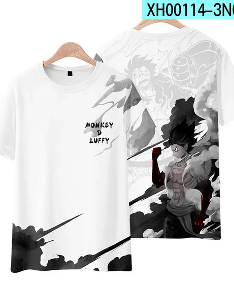 Anime Summer ONE PIECE T-Shirt Luffy Zoro 3D Print Clothes Female Male Fashion T Shirts Short Sleeves Casual Tops