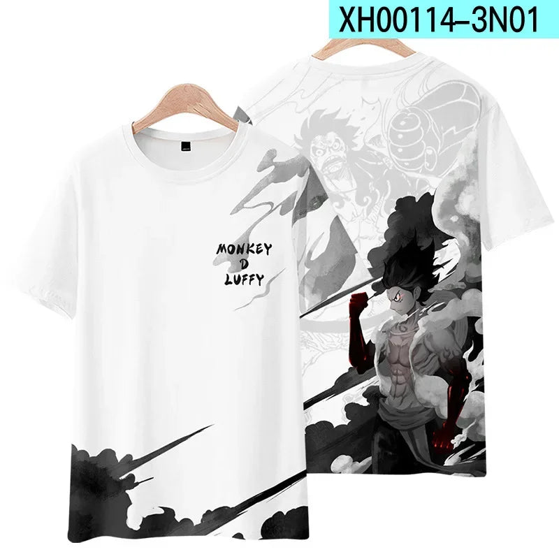 Anime Summer ONE PIECE T-Shirt Luffy Zoro 3D Print Clothes Female Male Fashion T Shirts Short Sleeves Casual Tops