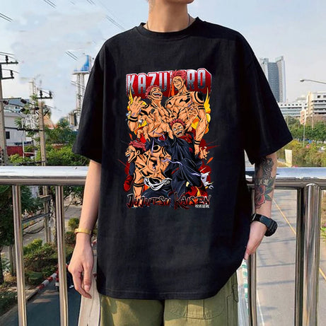 Anime Ryomen Sukuna Printed T-shirts Fashion Women Short Sleeve Cool Summer Casual Tops Unisex Shirt Tees