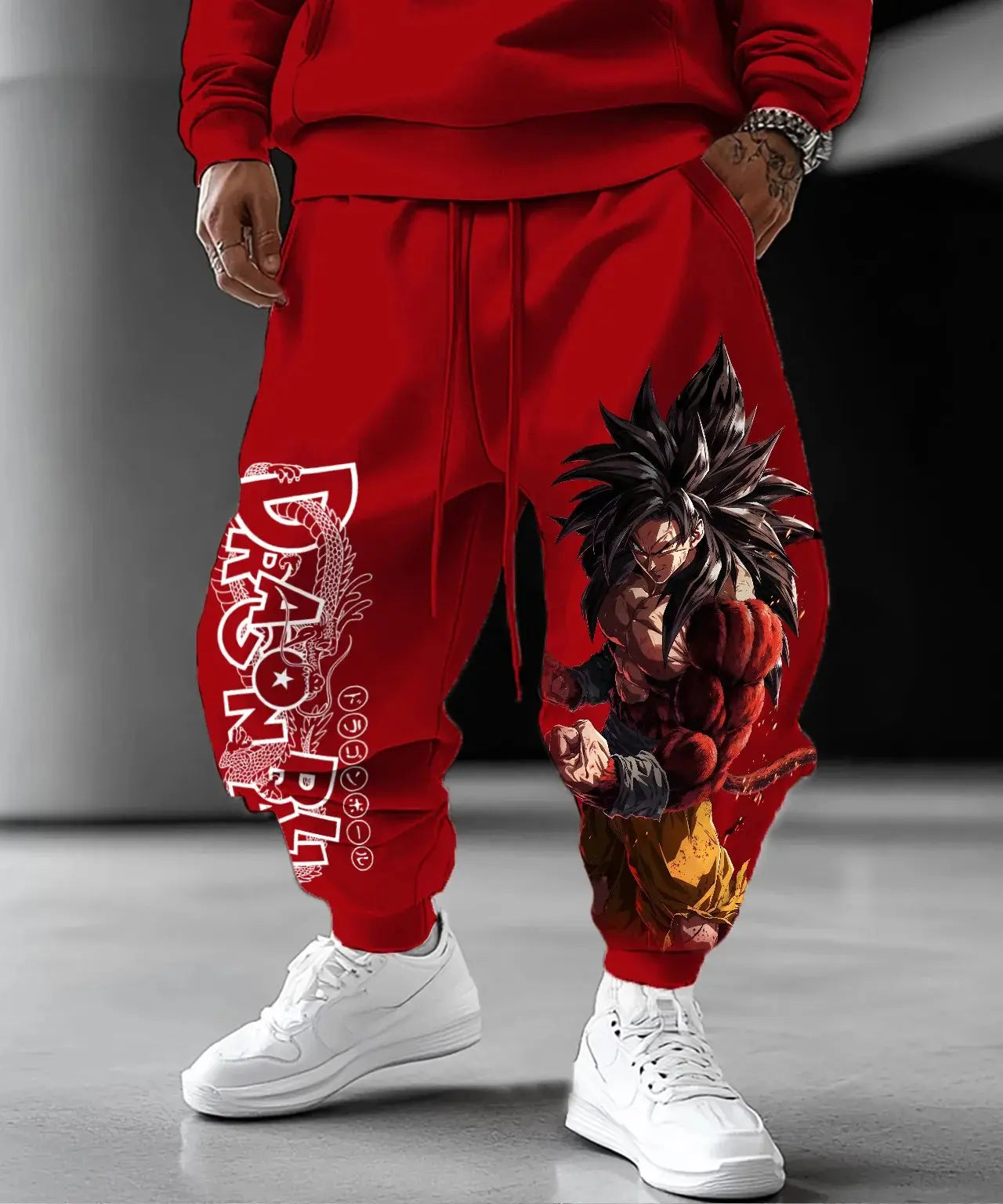 Dragon Ball Super Saiyan Goku Men Jogger Pants Anime Streetwear Casual Sweatpants Loose Fit Graphic Print Spring Autumn Trousers