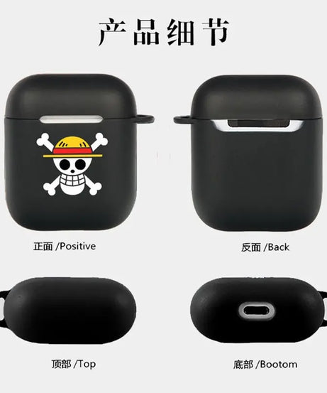 The new One Piece Skull is suitable for airpods PRO 3rd generation protective case 1/2 Apple Bluetooth silicone earphone case