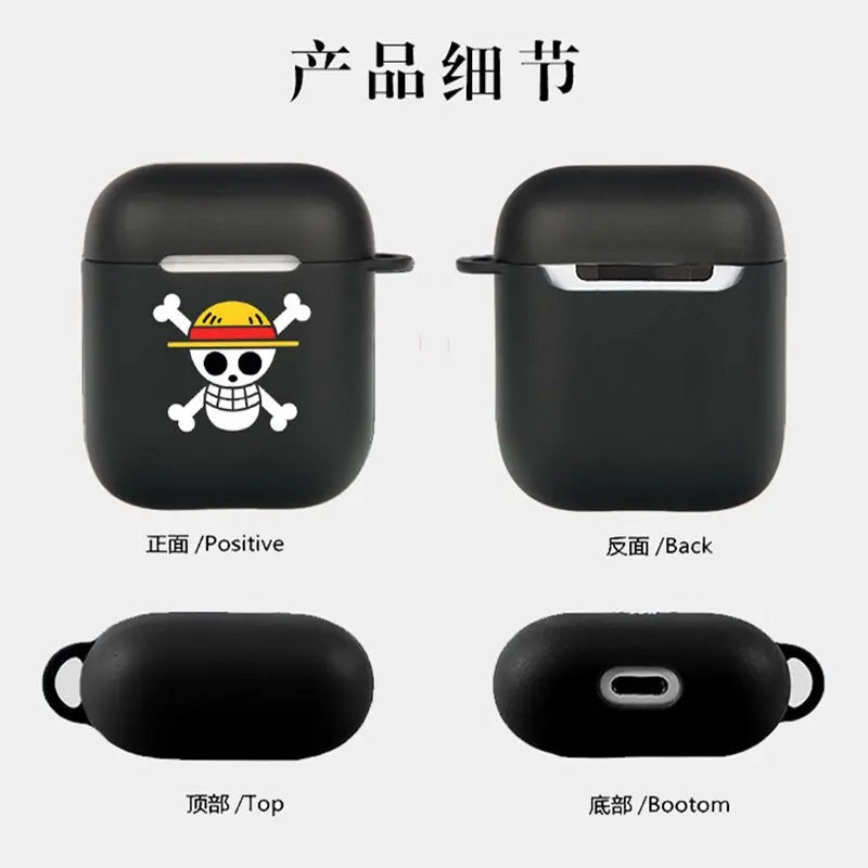 The new One Piece Skull is suitable for airpods PRO 3rd generation protective case 1/2 Apple Bluetooth silicone earphone case