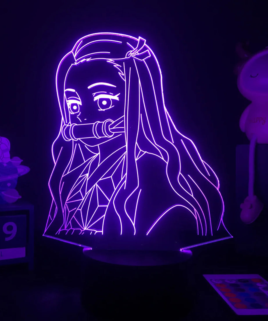 Manga 3d Light Kimetsu No Yaiba for Bedroom Decor Night Light Birthday Gift Table Lamp Anime Demon Slayer Mitsuri Kanroji Figure