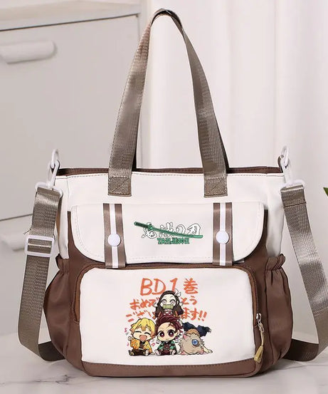 Anime Demon Slayer Kamado Tanjirou New Shoulderbag Men Women Crossbody Bags Student Fashion Large Capacity Handbag Holiday Gifts