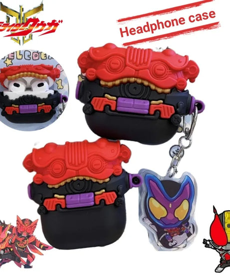 Kamen Rider Gavv Anime Character Creative Personality Headphone Case Airpods1 2 4 Airpods pro Handsome Headphone Case Wholesale