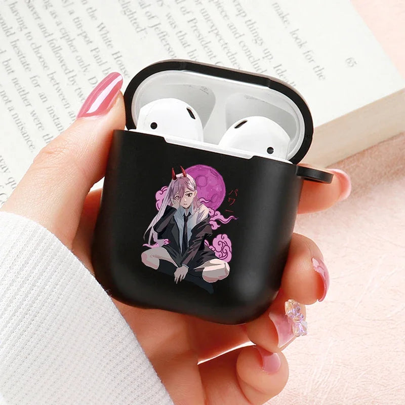 Anime Chainsaw Man Airpods Case for Apple Airpods Pro 2 1 2 3 Protective Denji Makima Aki Pochita Airpods Pro Case