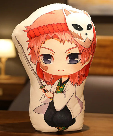 Tanjiro & Nezuko Plush Pillow – Demon Slayer Anime Cushion