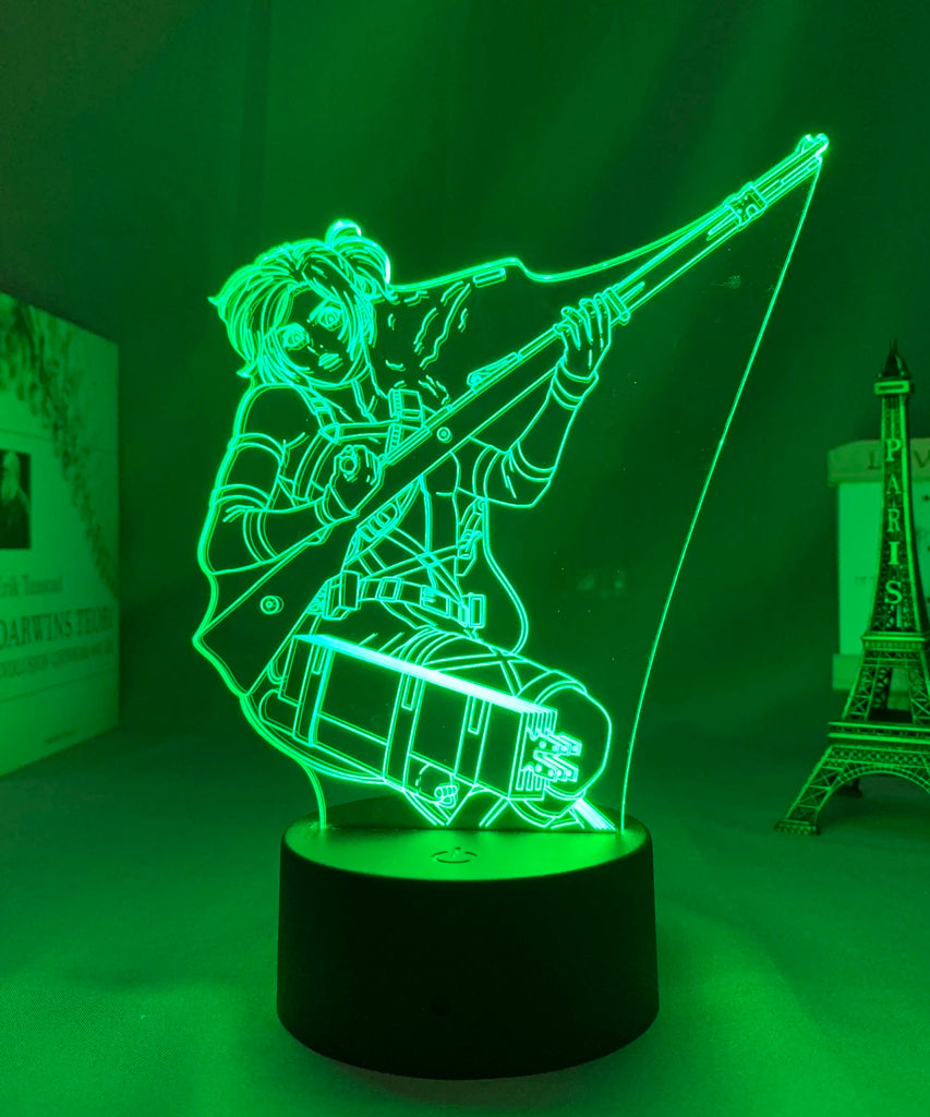 Anime 3D Lamp Attack on Titan Acrylic Luminous Stand Mikasa Ackerman Eren Yeager Action Figure For Kids Children Gifts