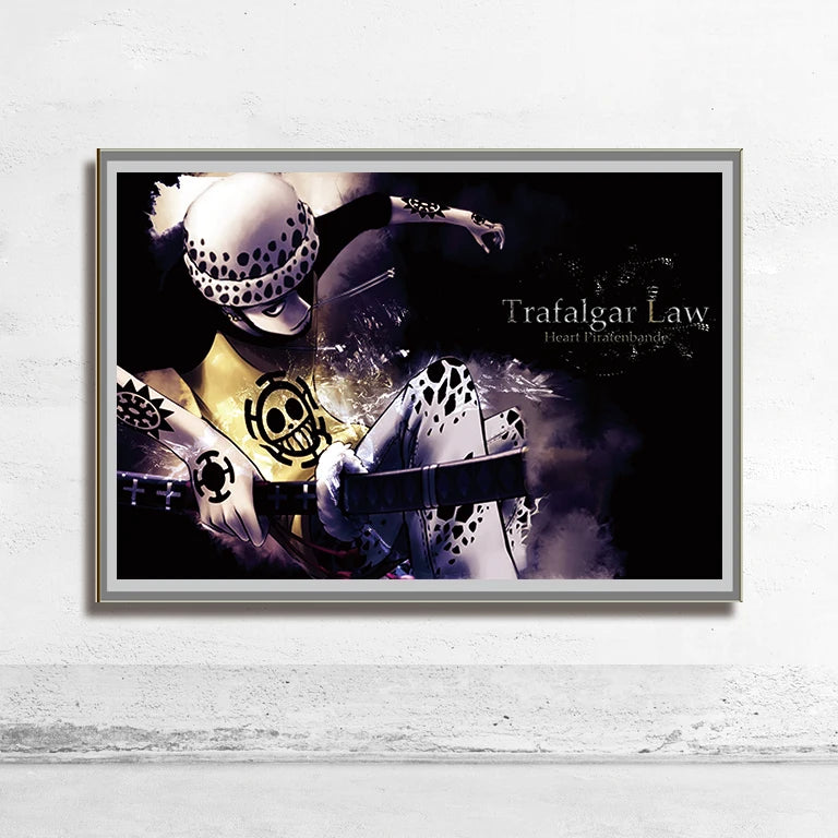 One Piece Wall Art – Trafalgar Law & Eustass Kid Anime Poster Decor