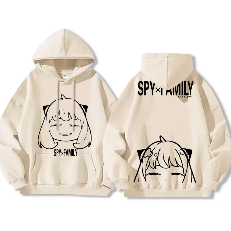 Spy x Family Anya & Bond Graphic Fleece Hoodie Harajuku Streetwear 8