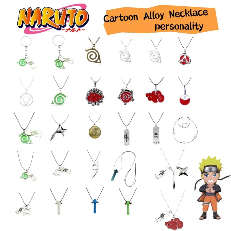 Akatsuki Red Cloud Alloy Pendant Necklace – Naruto Fashion Jewelry