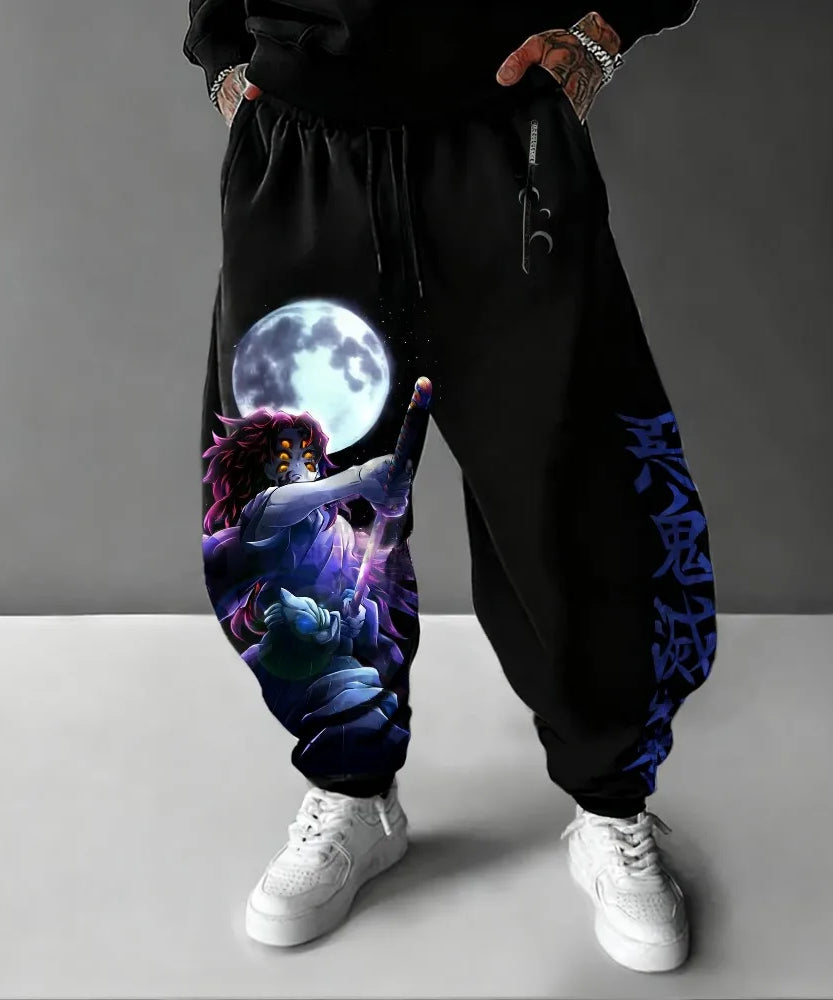 Demon Slayer Sweetpants Autumn/Winter Men's New Anime Printed Harajuku Trendy Versatile Loose Casual Sports Pants
