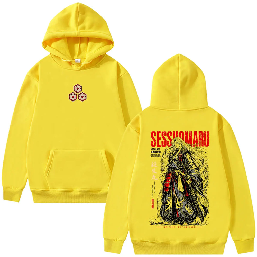 Inuyasha Sesshomaru Graphic Hoodie Unisex Oversized Harajuku Anime Streetwear Sweatshirt 5