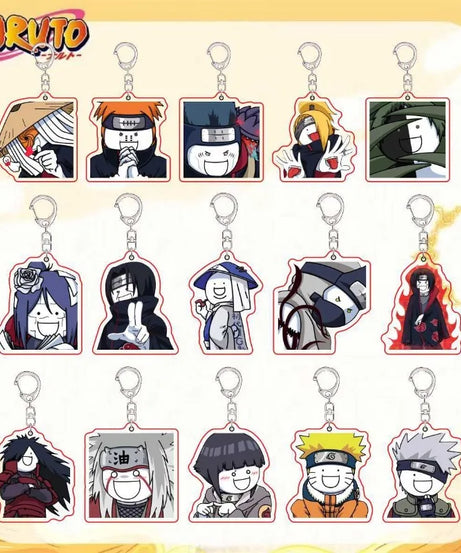 Naruto Little Blue Series Anime Peripheral Cute Double-Sided Acrylic Creative Keychain School Bag Pendant Gift Wholesale