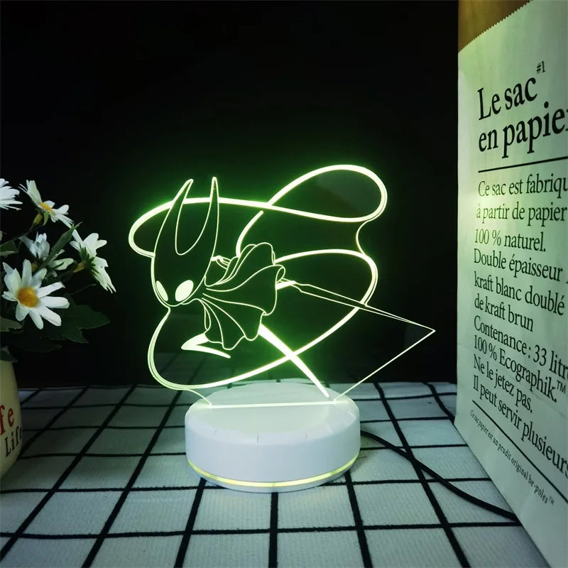 Hollow Knight Hornet Night Light Anime Fashionable Personalized Simple Desktop Decoration Stand Lamp Boy's Birthday Gift