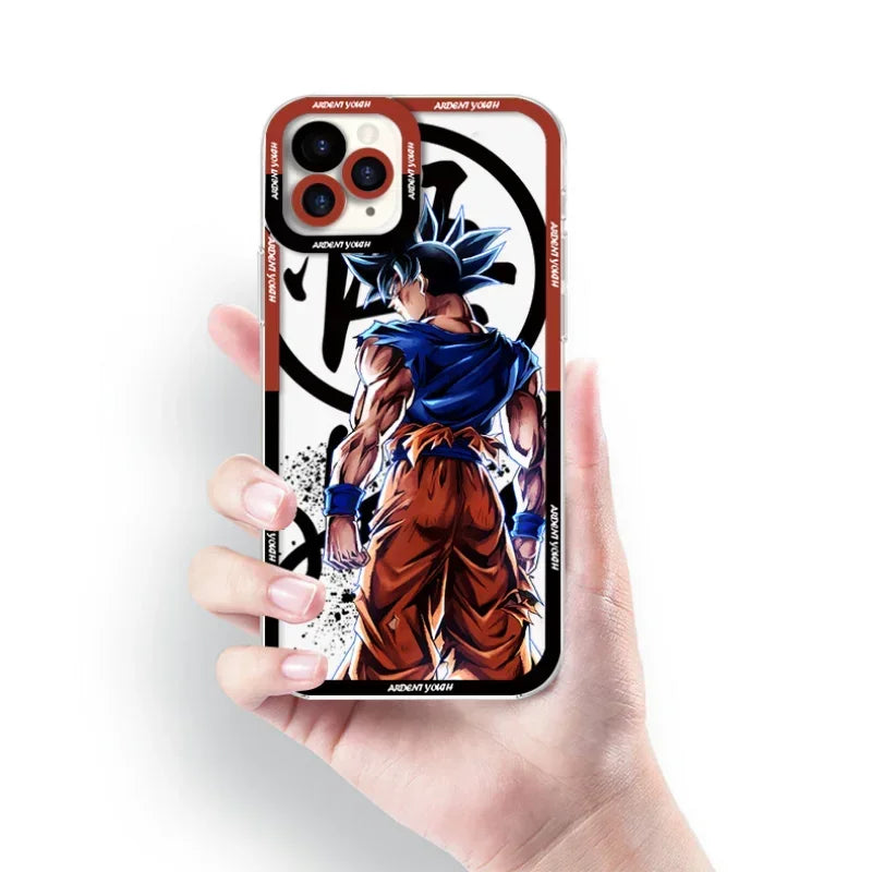 Dragon Ball Goku Phone Case for IPhone 14 13 12 11 15 Pro Max X XR XS Soft Shell Transparent Back Cover Saiyan Birthday Gift New