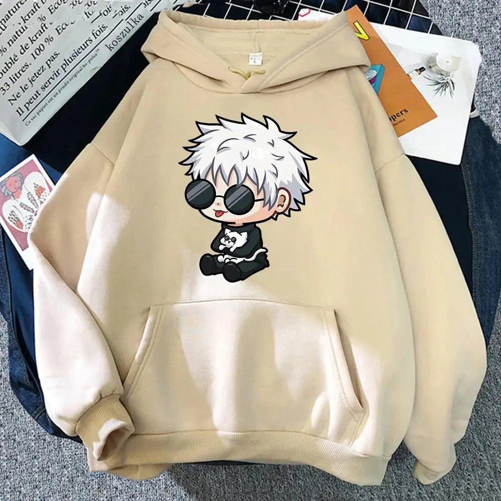 Jujutsu Kaisen Satoru Gojo Cartoon Graphic Plus Size Hoodie – Unisex Streetwear 4