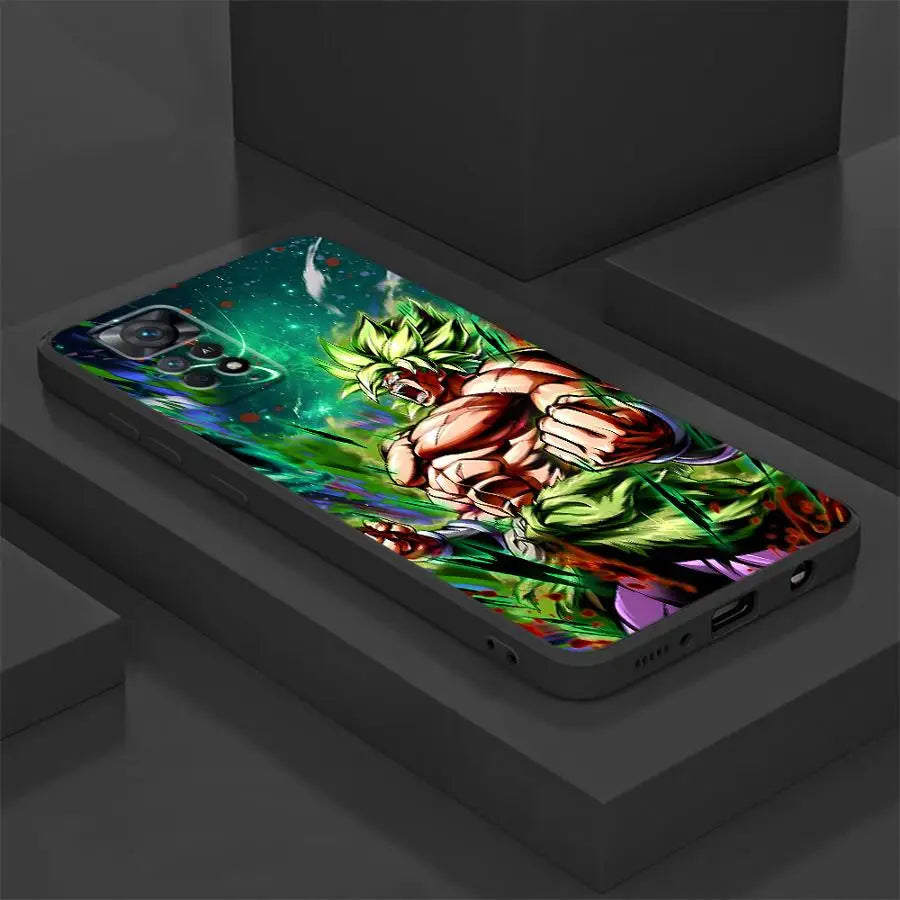Case for Xiaomi Redmi Note 10S 9 10 11 12 Pro 12s 9S 7 8 13 14 Pro Plus 11s Black Soft Phone Cover DragonS BallS Broli Goku