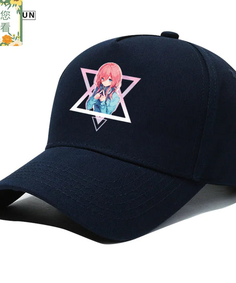 The Quintessential Quintuplets Nakano Ichika Nino Itsuki two-dimensional print hat men's and women's COS baseball cap present