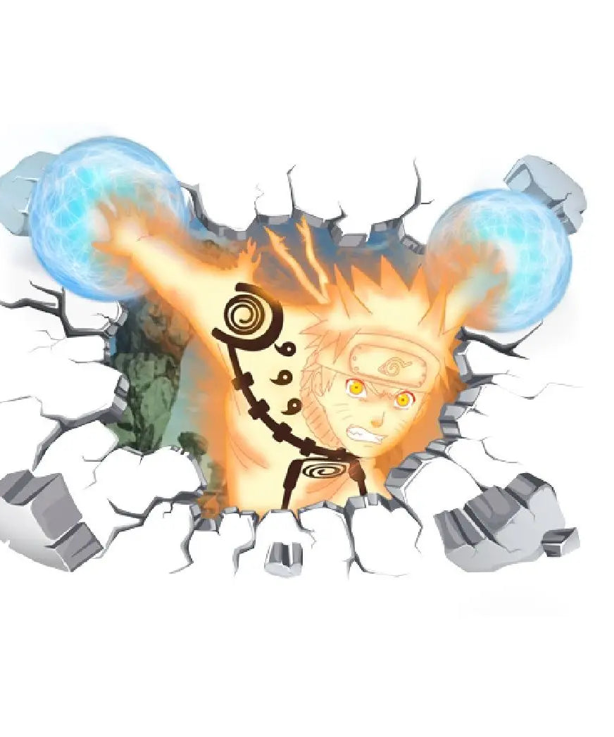 Naruto Wall Stickers, Personalized 3D Three-dimensional Adhesive Wall Stickers, Waterproof Glass Stickers, Decorative Paintings