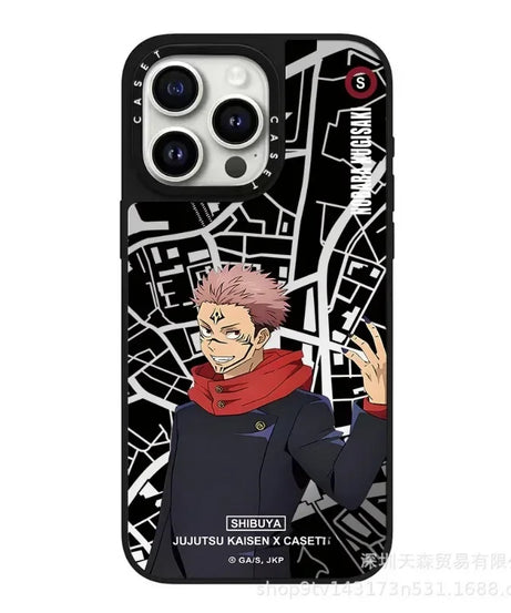 Jujutsu Kaisen Mirror Phone Case – Anti-Fall Anime iPhone 16 Pro Max