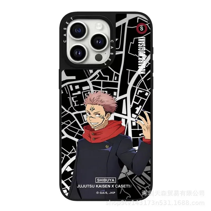 Jujutsu Kaisen Mirror Phone Case – Anti-Fall Anime iPhone 16 Pro Max