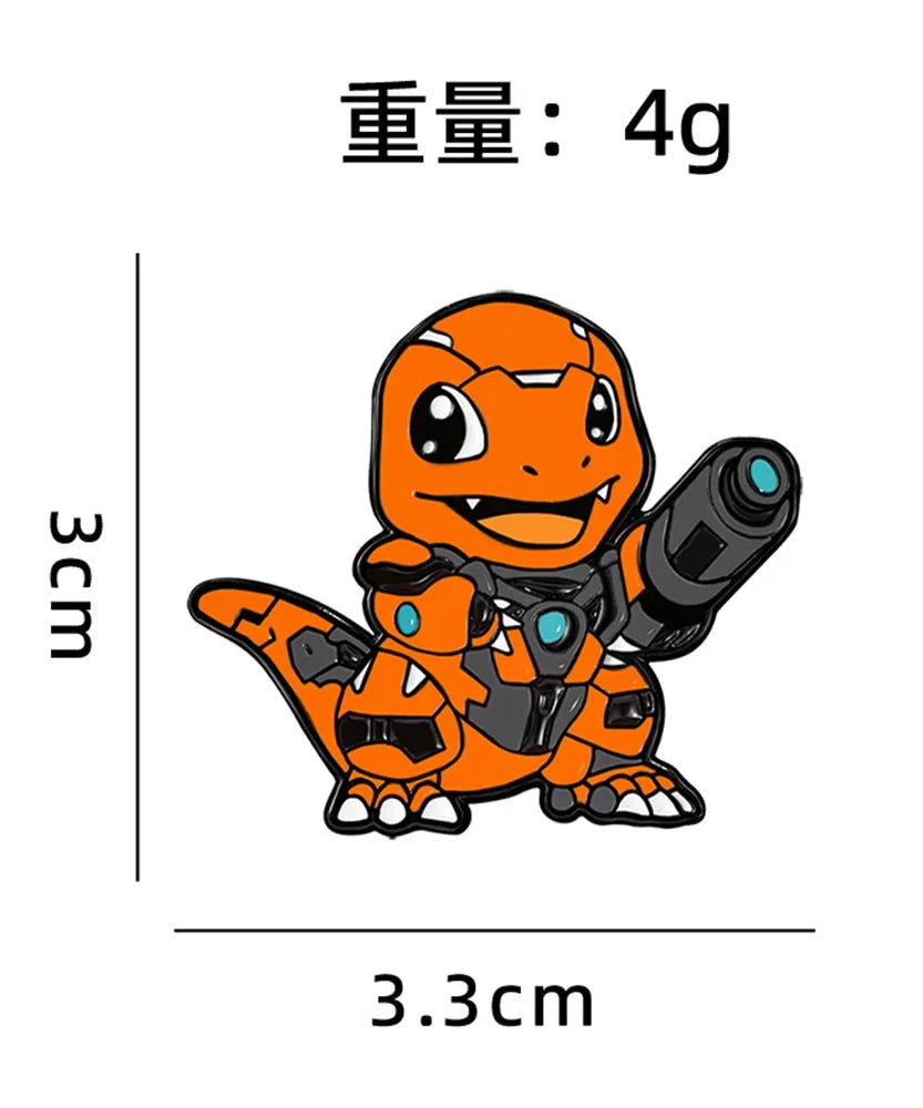 Anime Pokemon Enamel Pins Pikachu Squirtle Gengar Funny Cosplay Brooches Badges Lapel Pin Collection for Fans Accessory