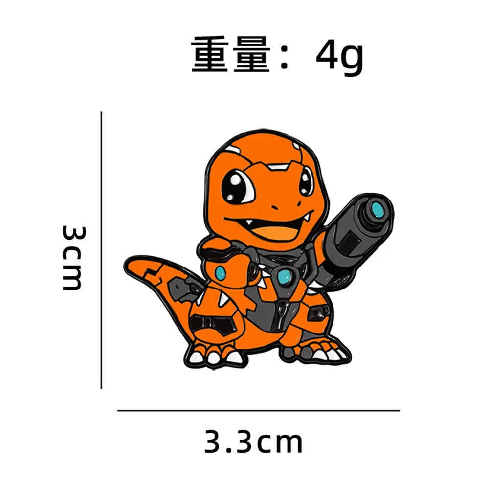 Anime Pokemon Enamel Pins Pikachu Squirtle Gengar Funny Cosplay Brooches Badges Lapel Pin Collection for Fans Accessory