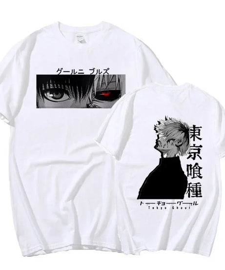 Anime Kaneki Ken T Shirt Men's Fashion Personality Printed Short Sleeve Summer Casual Loose Tee Top