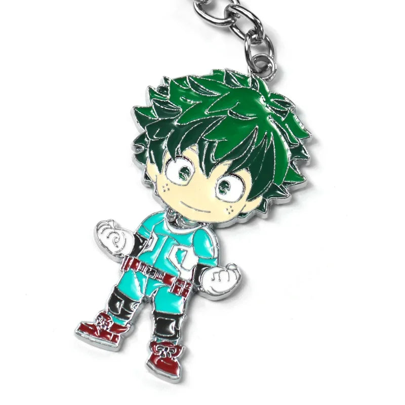 My Hero Academia Anime Metal Keychain With Midoriya Izuku Cosplay Accessories Colorful Pendant for Gift
