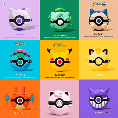 Anime Pokémon Pikachu Gengars Charmanders For AirPods 1 2 3 Pro 2 Case IPhone Earphone Accessories Air Pod Silicone Cover Gift