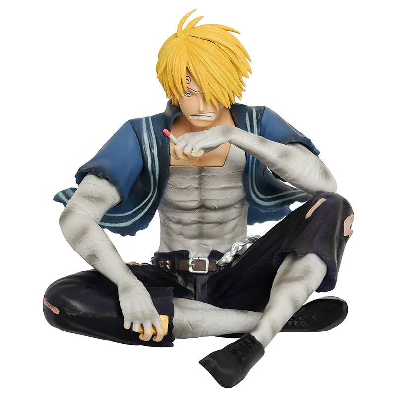 12cm One Piece Sanji Figures Battle Damage Lust Action Figures PVC Model Statue Collection Desktop Deoration Birthday Toys Gift