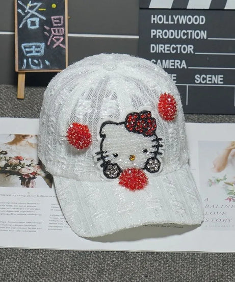 Sanrio Peaked Cap Women's New Hello Kitty Age-reducing Sports and Leisure Baseball Cap Sun Protection Versatile Sun Hat