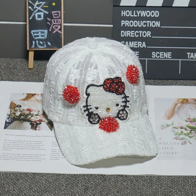 Sanrio Peaked Cap Women's New Hello Kitty Age-reducing Sports and Leisure Baseball Cap Sun Protection Versatile Sun Hat