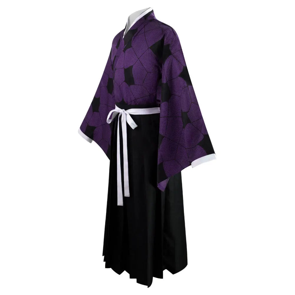 Anime Demon Slayer Kokushibo Cosplay Costume – Kimono & Wig Set 3