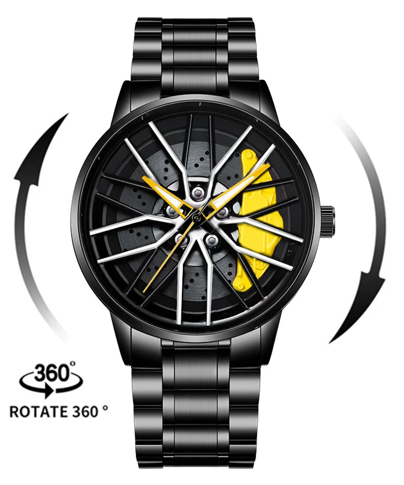 Naruto Anime - Sharingan Rotary Dial Watch – 3D Anime Quartz Waterproof Men’s Luxury Watch