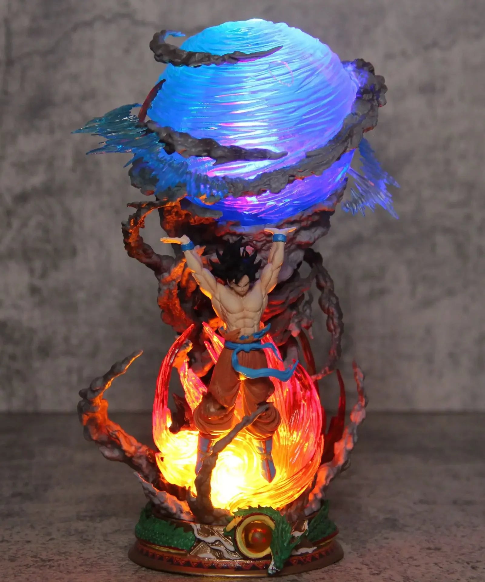 25cm Dragon Ball Anime Spirit Bomb Sou Goku Action Figure Super Saiya Pvc Model Statue Doll Collection Decoration Toys