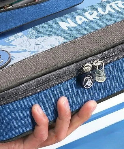 Naruto anime creative canvas stationery case student pencil case personalized children's large capacity pencil case gift