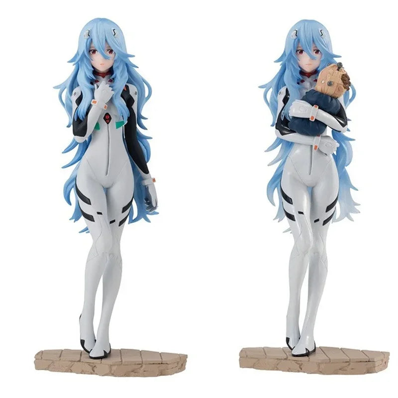 EVANGELION Anime Figure Ayanami Rei Shokugan Long Hair Action Figure Toys for Kids Gift Collectible Model