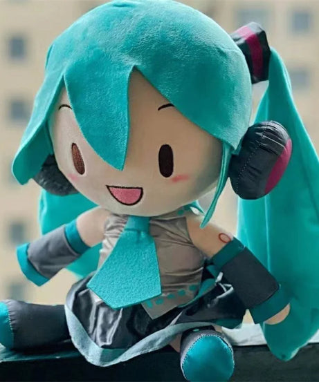 32Cm Kawaii Hatsune Miku Plush Doll Anime New Bow Miku Preciality Plush Pillow Sofa Ornaments Room Decoration Birthday Present