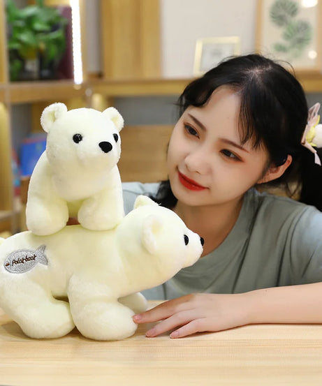 New Funny Aquarium Plush Toys Stuffed Soft Sea Lion Polar Bear Panda Doll Cuddly Desktop Pets Room Decor Kids Gift