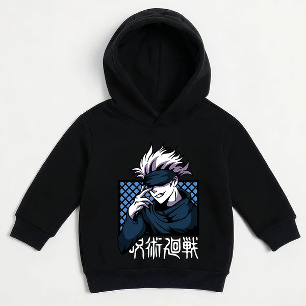 Jujutsu Kaisen Gojo Satoru Kids Graphic Fleece Hoodie Warm Autumn Sweatshirt